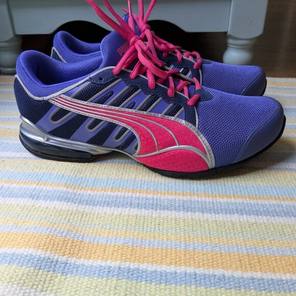 PUMA Voltaic-3 Purple and pink eco ortholite 10 Cell running shoes size 9 - Picture 1 of 7